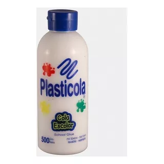 Plasticola 8639 Pegamento Escolar Blanco Tradicional X500grs