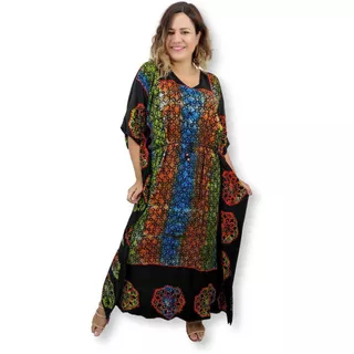 Vestido Longo Indiano-moda Boho Hippie Chick Gg - Cod. 1009