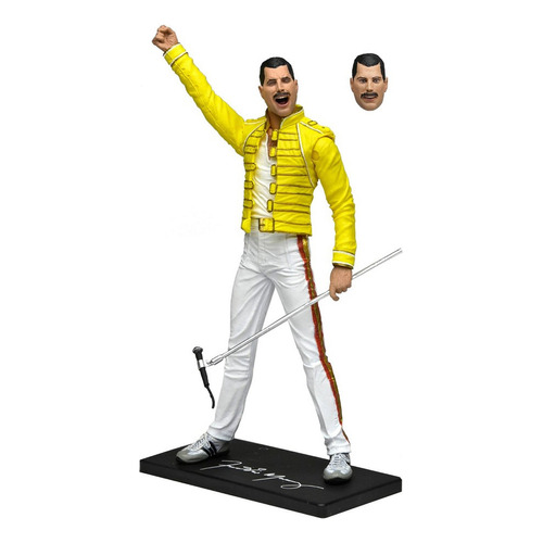 Figura Neca Freddie Mercury Chaqueta Amarilla 7 Pulgadas