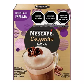 Café Nescafé Cappuccino Moka 6 Sobres De 22 G C/u