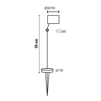 Farol Con Jabalina Celeno Exterior Apto Led Gu10 Del