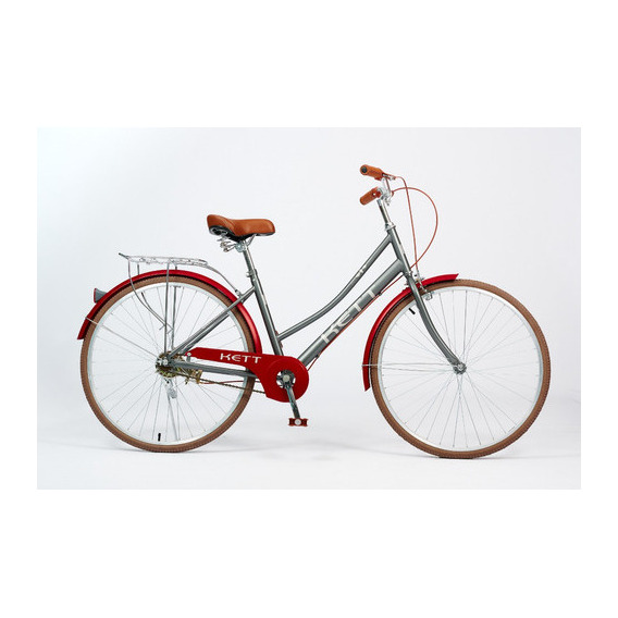 Bicicleta Urbana Kett Rodado 26 Freno Tambor Color Plateado