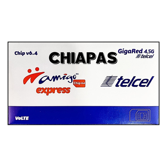 Chip Telcel Gidared 4.5g Ladas Chiapas