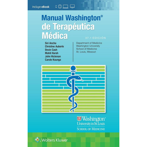 Manual Washington De Terapéutica Médica 37a Edición: No, De Ancha., Vol. 1. Editorial Wolters Kluwer, Tapa Pasta Blanda, Edición 1 En Español, 2023