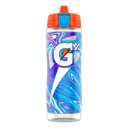 Botella De Hidratación Gatorade Gx De 30 Oz | 850ml Color Mármol Azul