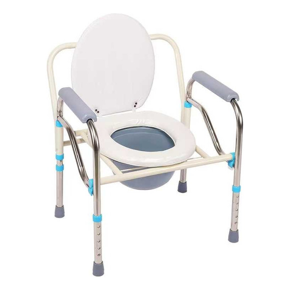 Baño Inodoro W.c Portátil Plegable Silla Ducha Color Blanco