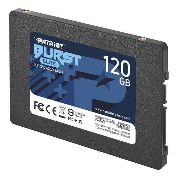 Disco sólido interno Patriot Burst Elite PBE120GS25SSDR Burst 120GB negro