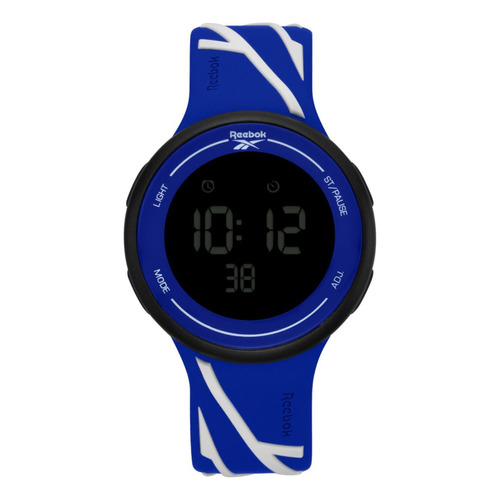 Reloj Reebok Unisex Element Ignite Rv-eli-g9-pbin-bn Digital Color De La Malla Azul - Blanco Color Del Bisel Azul Color Del Fondo Negativo