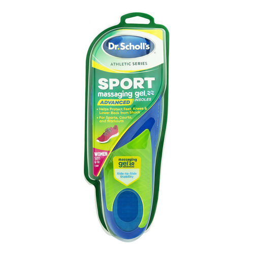 Plantilla reductora de impactos para deportes de 35 a 39 años, plantilla Dr. Scholls, color azul, tallas de 35 a 39