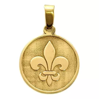 Dije Flor De Lis Oro 18k