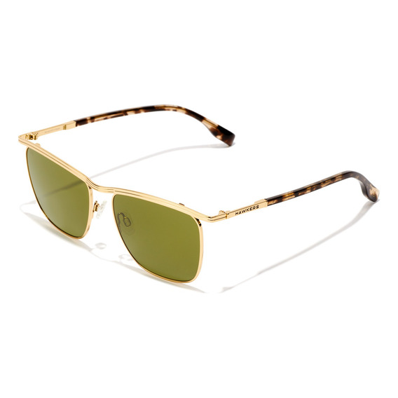 Lentes De Sol Hawkers Cali Para Hombre Y Mujer Color de la varilla Dorado Diseño Verde polarizado