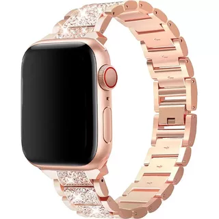 Pulseira Bracelet Aço Inoxidável Brilhantes Para Apple Watch