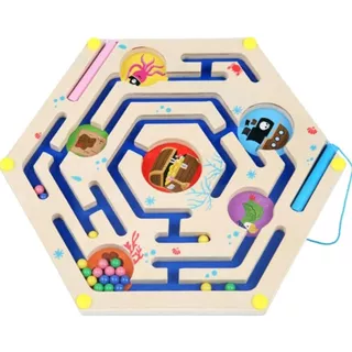 Brinquedo Pedagogico Educativo Magnético Labirinto Pirata