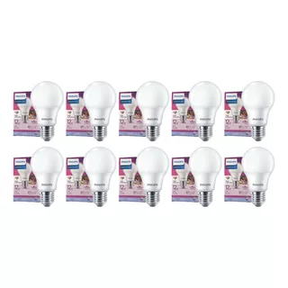 Pack 10 Ampolletas Led Philips  E27 12w Cálida O Fría