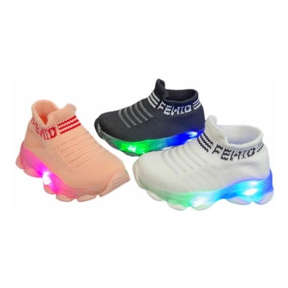 Zapatos De Niño Niña Bebé Tenis Deportivos Calzado Con Luz