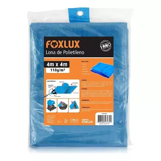 Lona De Polietileno Azul - Foxlux 4m X 4m