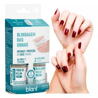 Kit Blindagem Das Unha Blant Fibra De Nylon + Nivelador Base