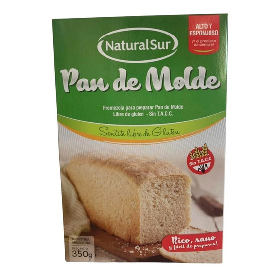 Premezcla Natural Sur Pan De Molde Libre De Gluten X 350 Gr