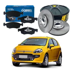  Kit Disco Pastilha Dianteiro Punto 1.4 1.6 1.8 2013 A 2017