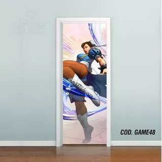 Adesivo Porta Decorativo Street Fighter Chun Li (cod.game48)