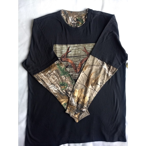 Camiseta Camibuzo Para Hombre Manga Larga Camuflado