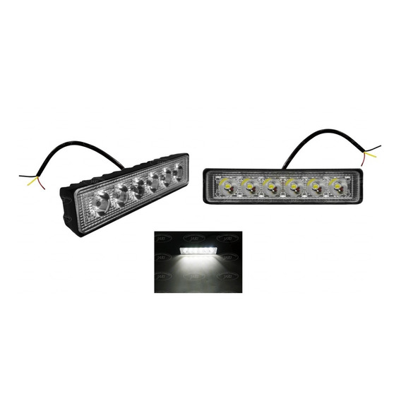 Faro De 6 Led Barra Epistar Linea (par) Con Estrobo