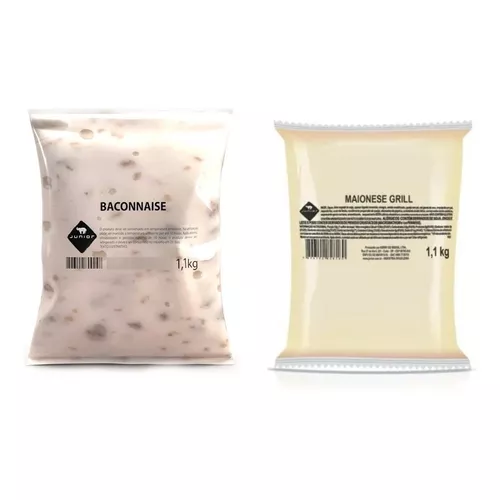 Kit Maionese Grill + Baconese Junior Bag Pouch Refil 1,1kg