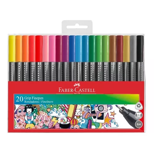 Rotuladores 20 Colores Punta Extrafino 0.4mm Faber Castell