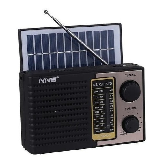 Radio Con Panel Solar Mp3 Bluetooth Con Linterna Am/ Fm