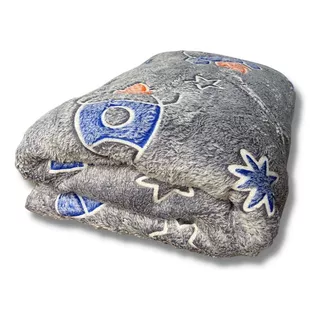Cobertor Infantil Brilha No Escuro 1,80x2,00 Cor Foguete