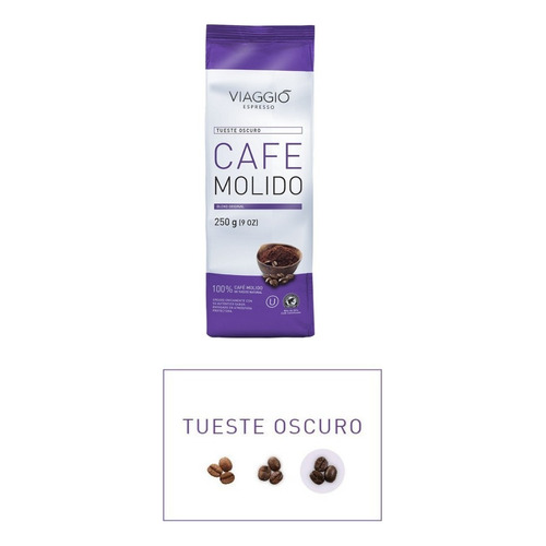 Café Molido | Tueste Oscuro | 250 Grs | Viaggio Espresso