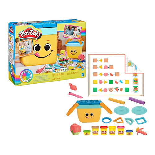 Set De Masas Play-doh Primeras Creaciones Para El Pícnic +3 Color Amarillo