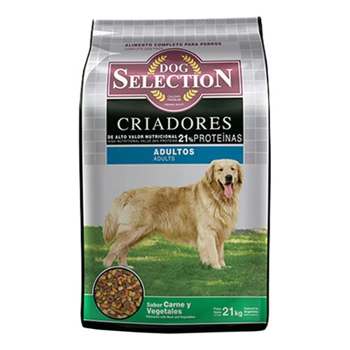 Dog Selection Petfood Saladillo Criadores alimento para perro adulto de raza mediana y grande sabor carne y vegetales en bolsa de 21kg