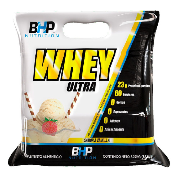 Proteina Bhp Ultra Whey Ultra 2.27 Kg 5 Lbs Bolsa Sabor Vainilla