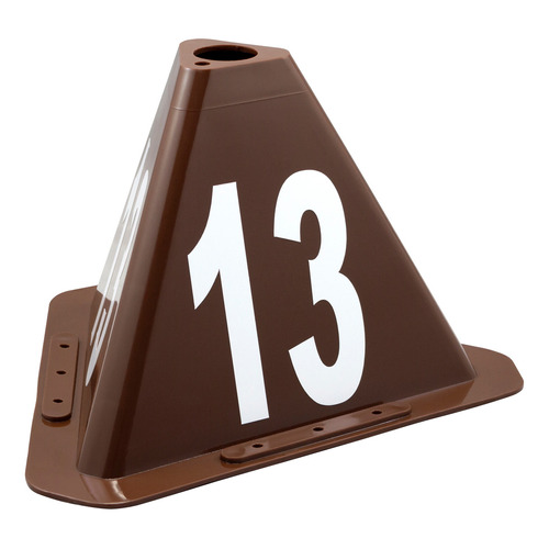 15 Piramides Triangular De Señalizacion Automotriz Color Chocolate