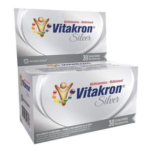 MULTIVITAMINICO Vitakron Silver 13 VITAMINAS Y 13 MINERALES 30 Comprimidos