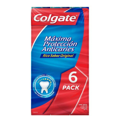 Colgate Original Maxima Protección Anticaries 6pz De 160ml