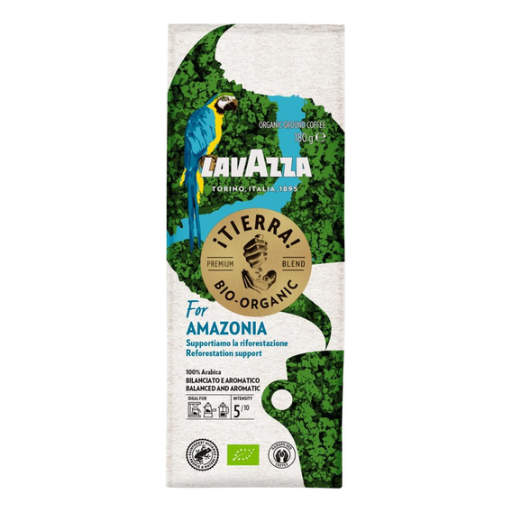 Café Lavazza Grano Molido For Amazonia 180 Grs