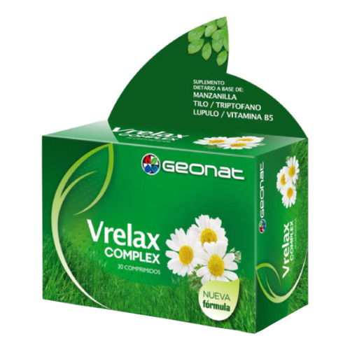 Suplemento en comprimidos Geonat  Suplementos y Nutrición Vrelax en caja de 21.99g 30 un