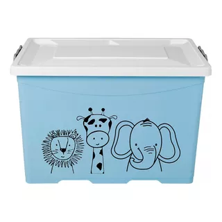 Caja Organizadora 62x40x40 Plastica Apilable Ruedas Safari