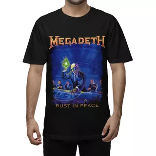 Remera Estampada Megadeth Algodón Serigrafía Digital
