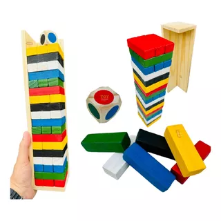 Caiu Perdeu Gigante Dado Colorido Torre Equilibrio Toy Trade