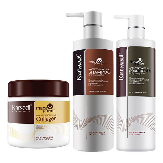 Karseell Tratamiento Capilar+acondicion+shampoo Kit 3 En1