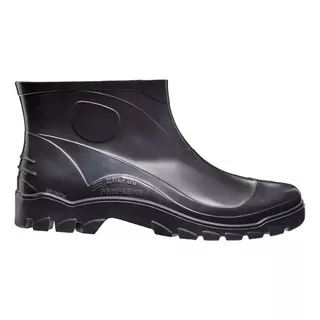 Bota Pvc Preta Cano Extra Curto Impermeavel Galocha Limpeza 