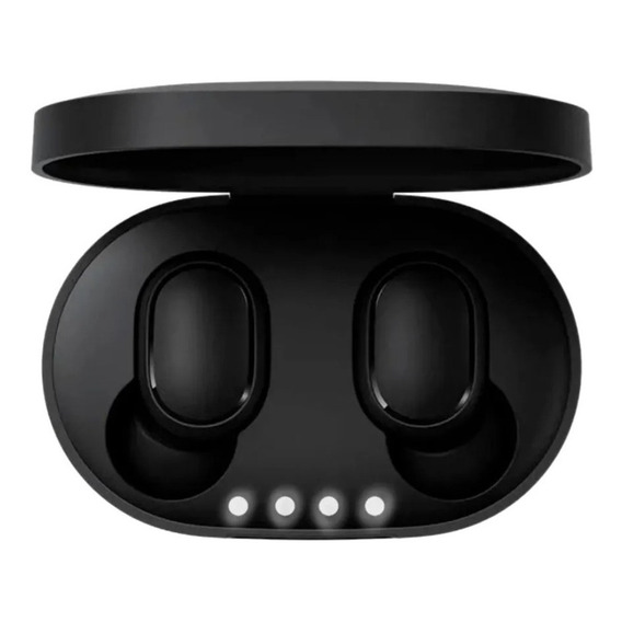 Auriculares in-ear gamer inalámbricos GQ A6S negro con luz LED