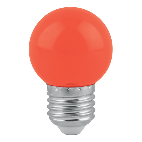 Lámpara Foco De Led G45 127 V 1 W Rojo Volteck 46029 Color de la luz Blanco cálido