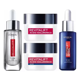 Pack Revitalift Cremas + Serum Hialuronico + Retinol L'oréal