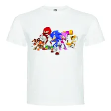 Polera Niños Algodón 100% Sonic Tails Knuckles Mep Polera Niños Algodón 100% Sonic Tails Knuckles Mep