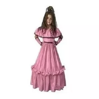 Disfraz De Dama Antigua T 1 De 2 A 4 Años Rosa Completo