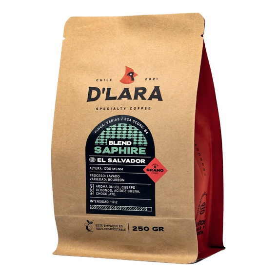 Café D'lara - Blend Saphire - El Salvador | 1kg Grano Entero
